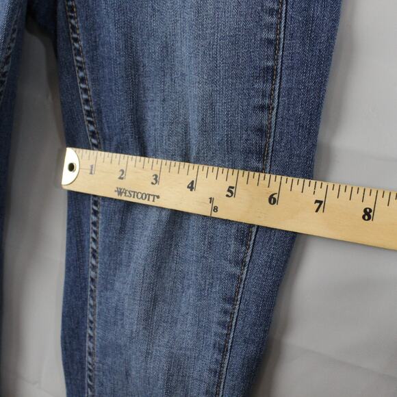 We The Free People Jeans 25 Dream Lover Flare Bell Bottoms Blue Boho Festival - Picture 13 of 16